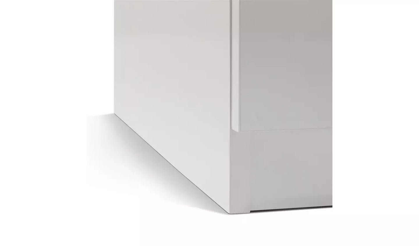 Jenson 2 Door 2 Drawer Tall Wardrobe - White Gloss